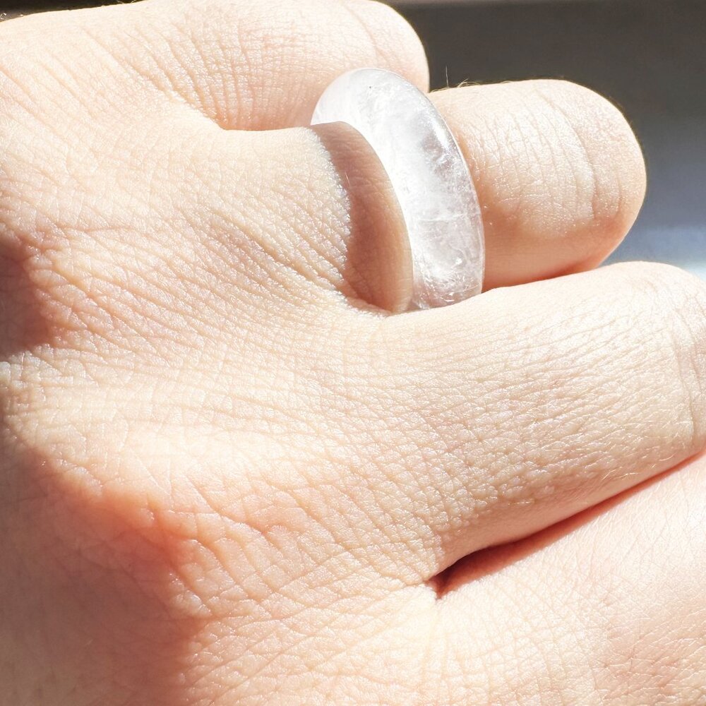 Clear quartz ring, Master Healer, Cleansing, Raw Clear Quartz, Quartz ring